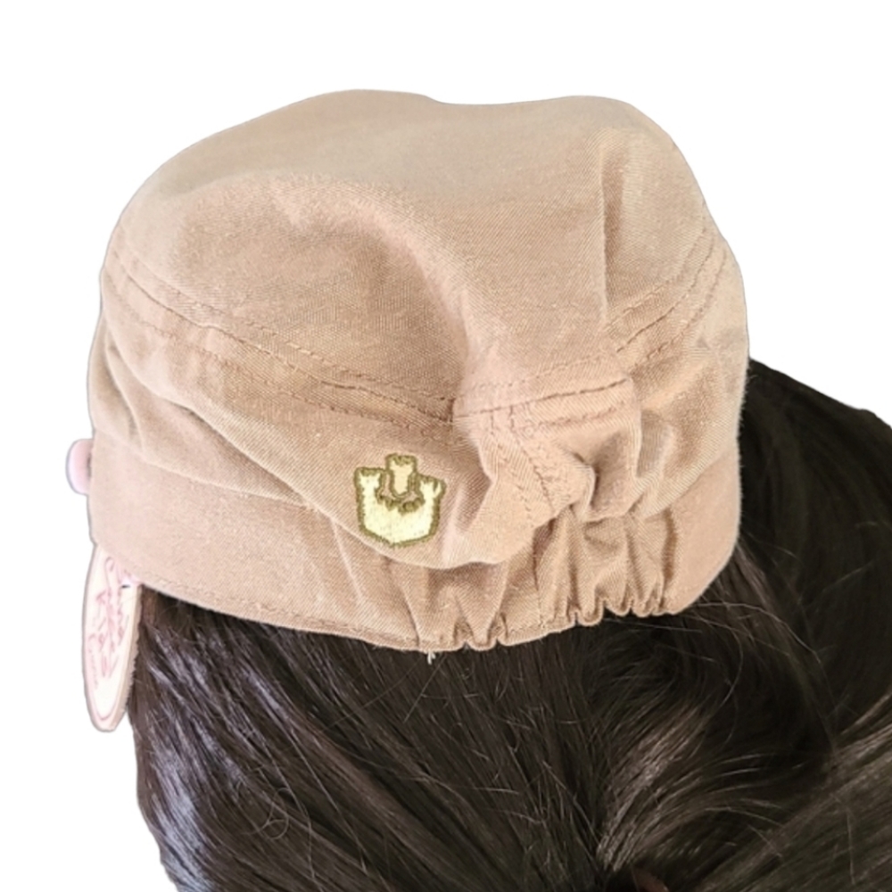 Goorin Bros. Sand Cassel Kids Cadet Cabbie Military Tan Pink Girls Hat S M - Picture 5 of 12